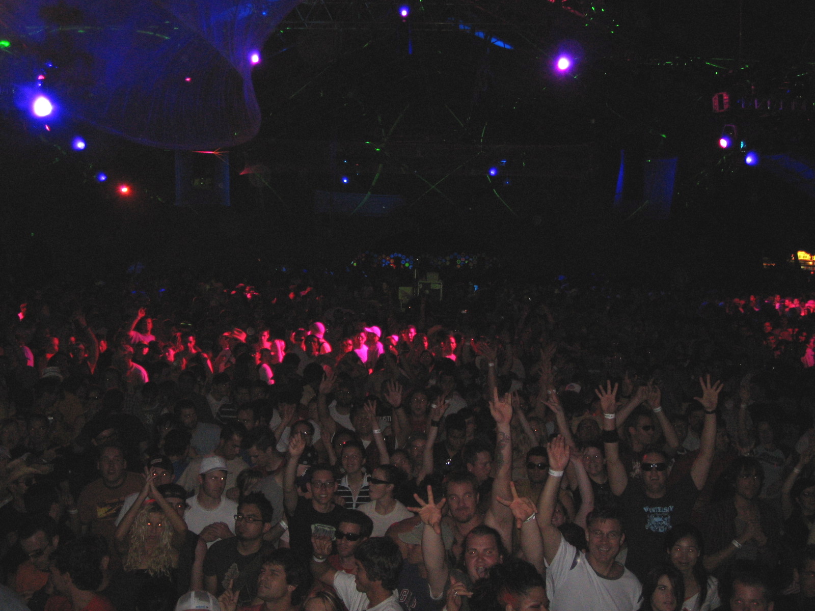 Crowd shot of Dance tent at Coachella